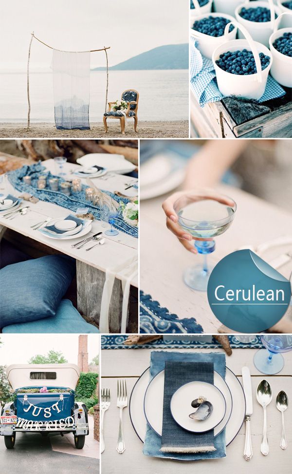 Cerulean Blue Top 10 Spring Wedding color palettes 2014