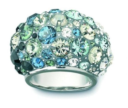 Swarovski Crystal Aquamarine and Blue Ring