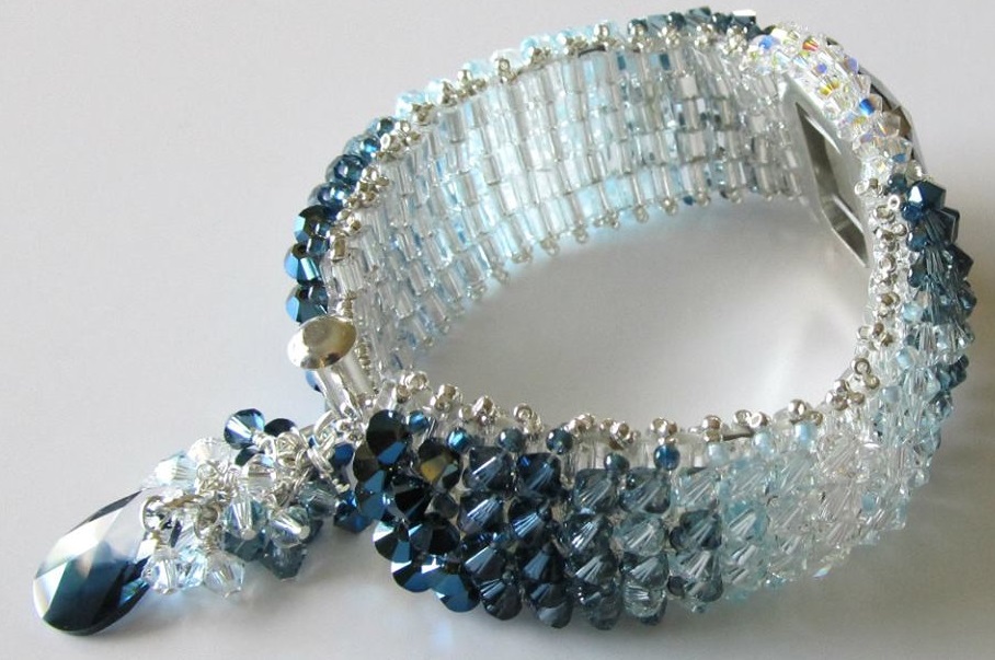 Swarovski Crystal Beaded Bracelet Crystal Montana Blend