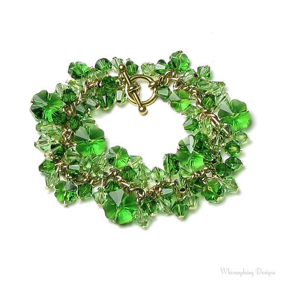 Swarovski Crystal St. Patricks Day Bracelet