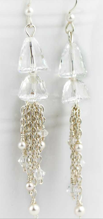 DIY Swarovski Crystal Dangle Earrings Design and Instructions