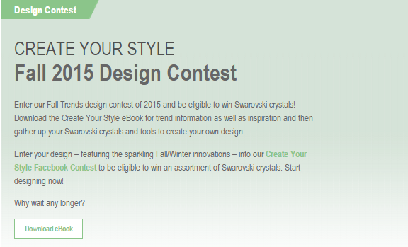 Swarovski Crystal 2015 Design Contest Win Swarovski Crystals