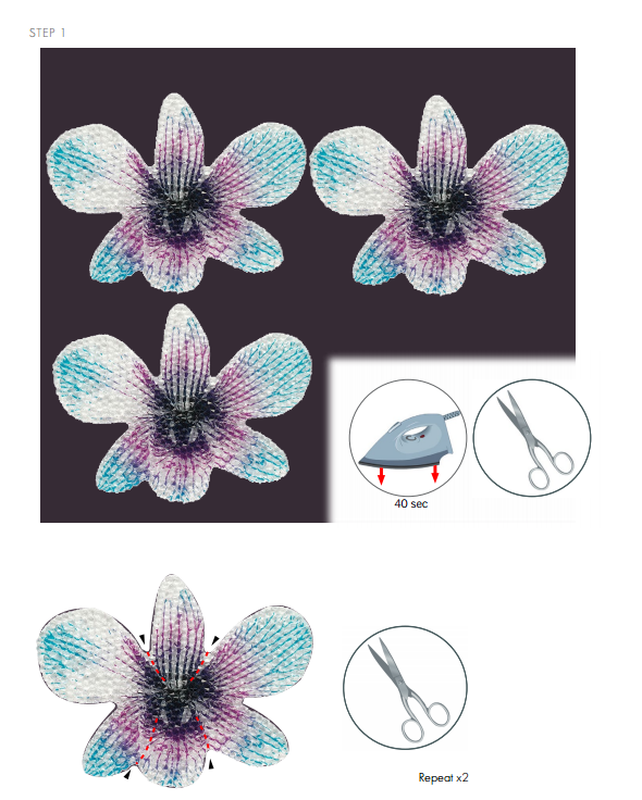 DIY Free Design and Instructions Swarovski Crystal Necklace Velvet Orchid step 1.PNG