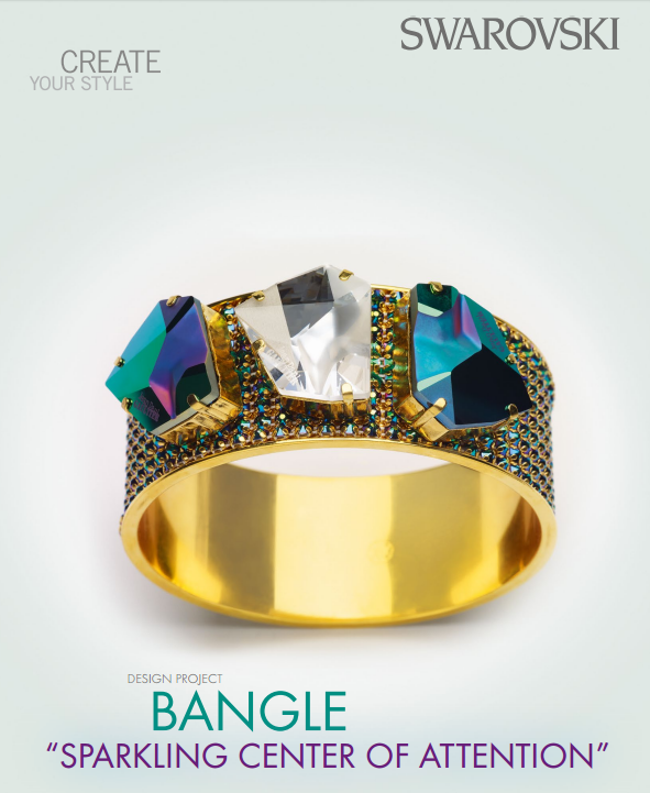 DIY Swarovski Crystal Bangle Bracelet New Design and Instructions