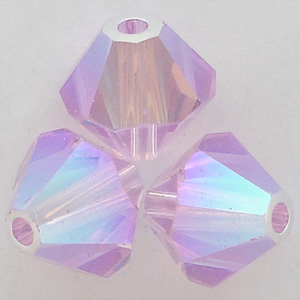 Swarovski Crystal 5328 Bicone beads in Violet AB 2X