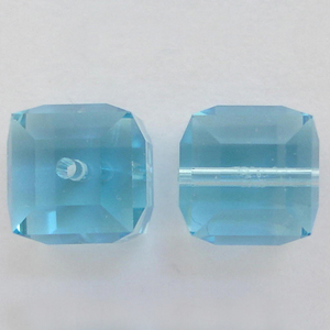 Swarovski Crystal Aquamarine 5601 Cube Beads