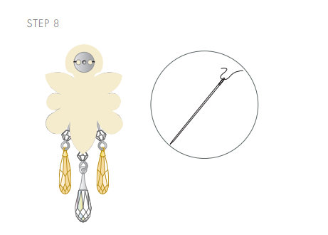 DIY Swarovski Crystal Wedding Earring Design free design and instructions from Rainbows of Light step 8