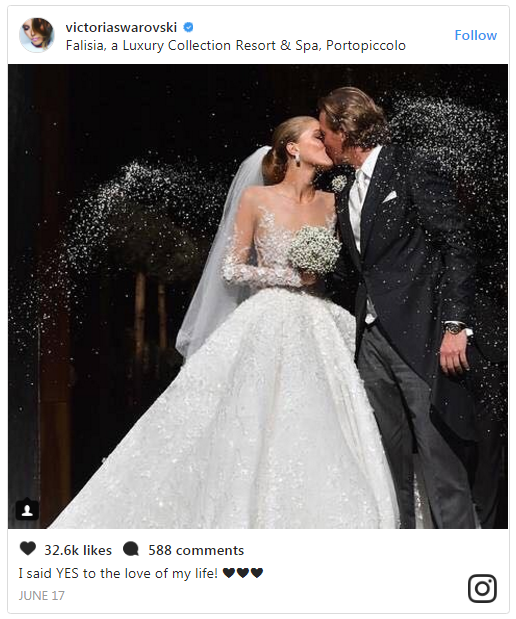 Victoria Swarovski wedding instagram