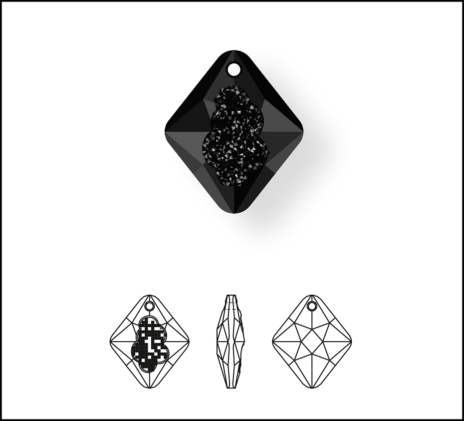 New_Swarovski_Crystal_Growing_Crystal_Rhombus_Pendant_Jewelry_Trends_and_Inspiration